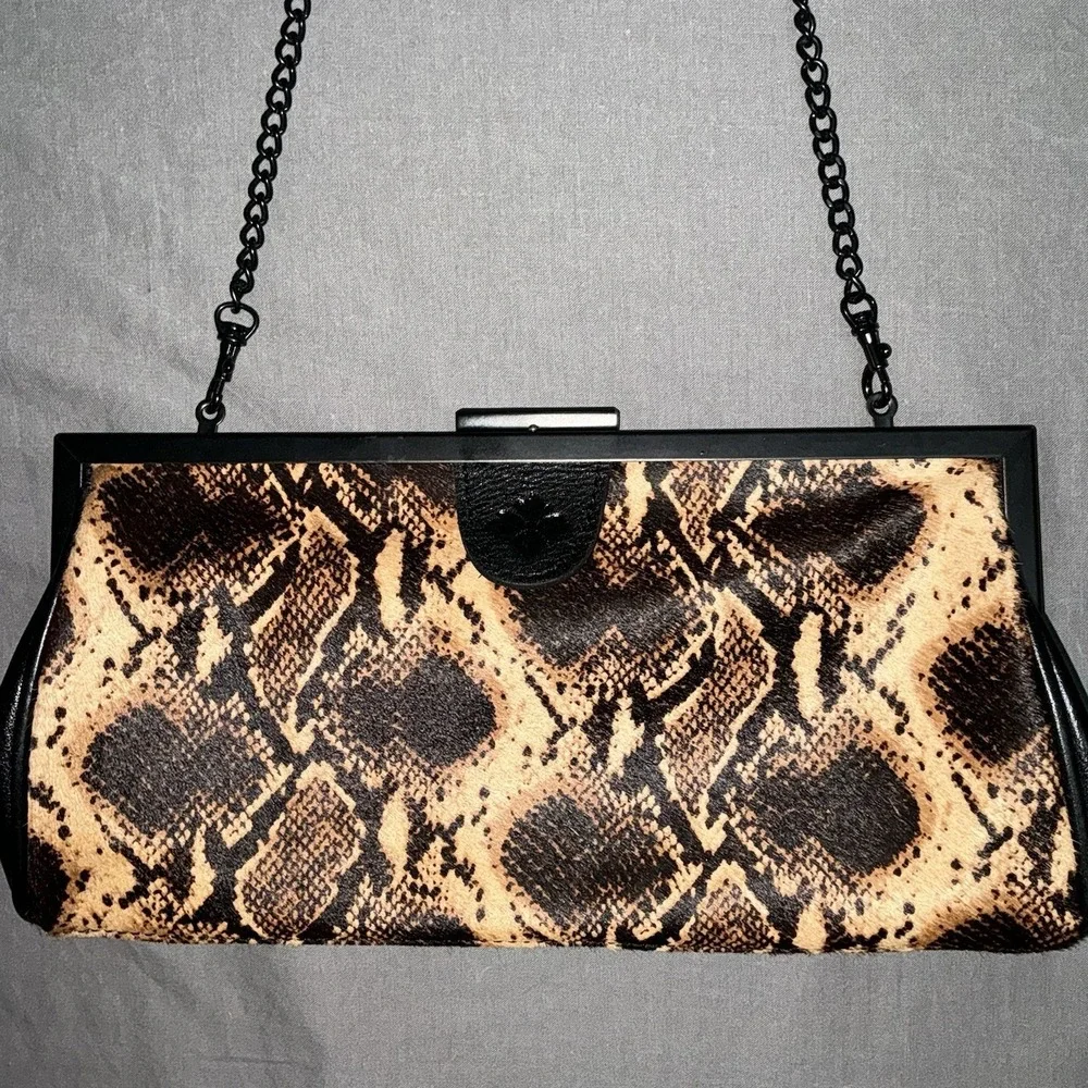 Patrica Nash Python Athena Frame Clutch NWOT